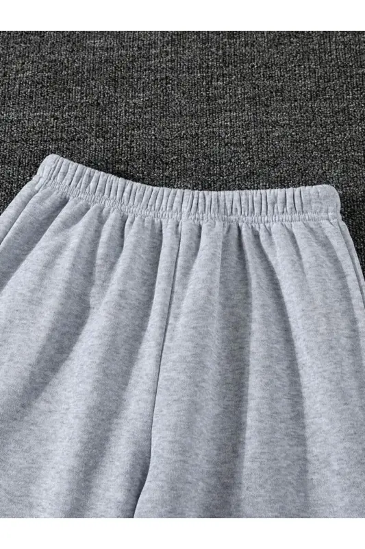 Bolalar Qora Kulrang 2 qismli Jogger sport shimlar - qora kulrang1 - 3