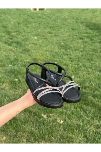 Bolalar sandaleti, chaqaloq sandaleti, to'y poyabzali, sirpanmaydigan yozgi bolalar poyabzali - Kulrang - BOLD BOUTIQUE (1)