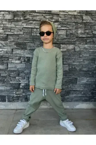 Bolalar shalvar bohem to'plam beparvo-yashil - 4