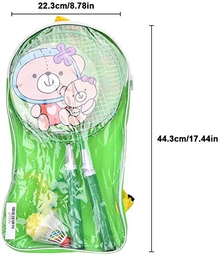 Bolalar uchun badminton raketkasi 1 juft, bolalar uchun ichki/tashqi sport o'yini uchun bardoshli neylon qotishma badminton raketka to'plami (4 ta badminton va 2 ta stol tennisi bilan birga) - 6