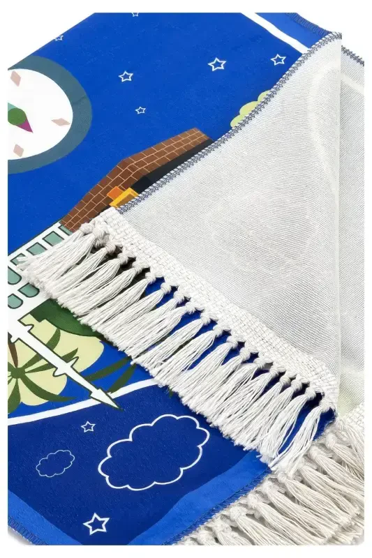 Bolalar uchun bosma naqshli joynamoz - Sharli Kabeli to'q ko'k rang - 44 X 78 sm - Sharli Kabeli to'q ko'k - 3