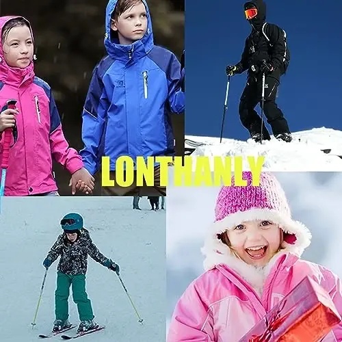 Bolalar uchun chang'i kurtkasi Qishki suv o'tkazmaydigan palto qizlar bolalar Jundan tayyorlangan snoubord kurtkalari olinadigan qalpoqli - 6