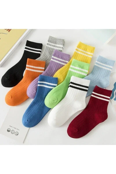 Bolalar uchun doira naqshli paypoqlar 10 juft - 4