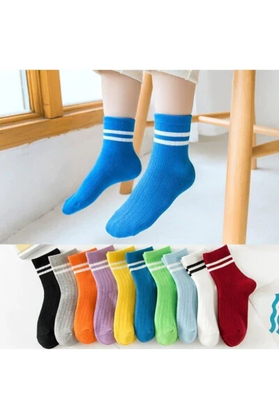 Bolalar uchun doira naqshli paypoqlar 10 juft - 5