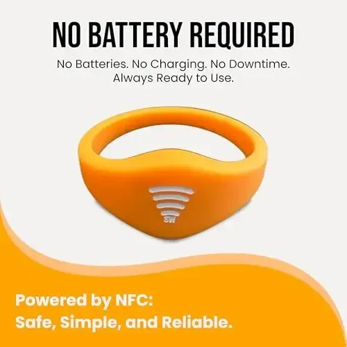 Bolalar uchun ID bilaguzuk – Oʻrnatilgan NFC xavfsizlik bilaguzuk, favqulodda aloqa maʼlumotlari uchun bolalar ID tasmasi, suv oʻtkazmaydigan silikon, GPS emas, bilak yoki toʻpiqda taqing, tema parklar, sayohat va plyajlar uchun ideal - 5
