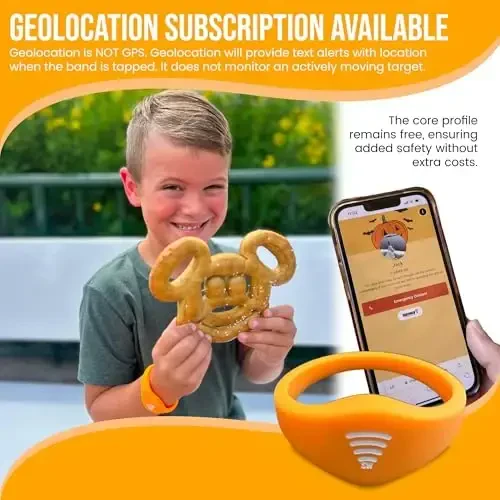 Bolalar uchun ID bilaguzuk – Oʻrnatilgan NFC xavfsizlik bilaguzuk, favqulodda aloqa maʼlumotlari uchun bolalar ID tasmasi, suv oʻtkazmaydigan silikon, GPS emas, bilak yoki toʻpiqda taqing, tema parklar, sayohat va plyajlar uchun ideal - 7