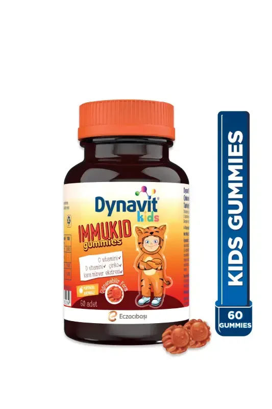 Bolalar uchun Immukid Jeli 60 dona apelsin ta'mli chaynaladigan - 9