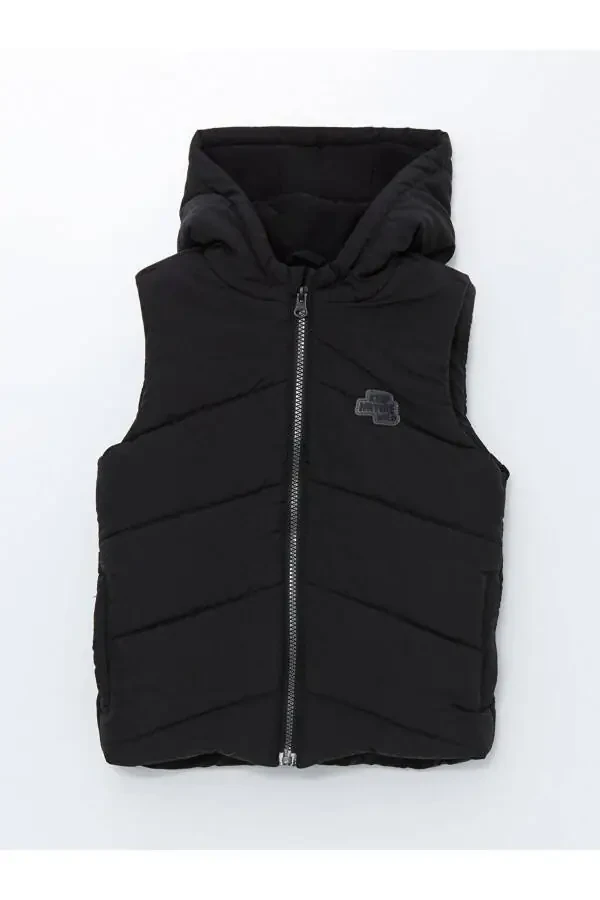 Bolalar uchun kaputli bosilgan puf yelegi - 1