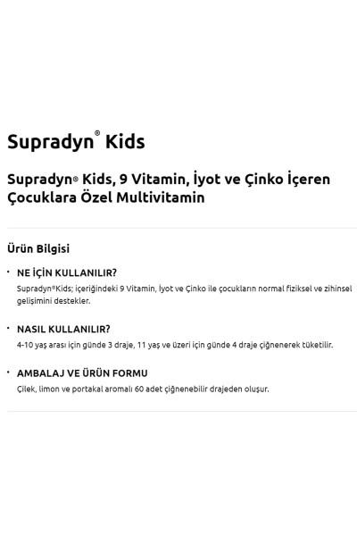 Bolalar uchun Ko'pvitamin va Mineralli Chaynaladigan Tabletkalar (60 tabletka x 2) - 4