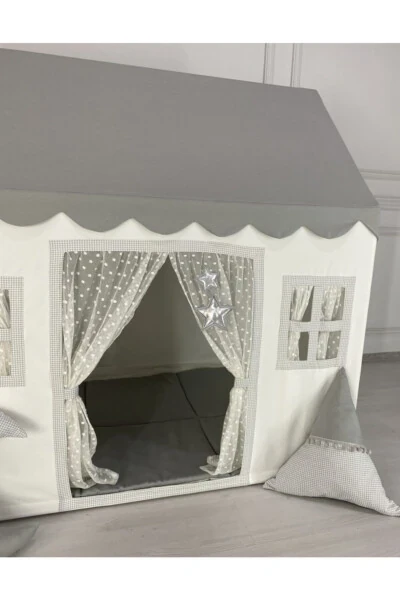 Bolalar uchun kulrang o'yin uyi chodiri o'yin maydoni - 5