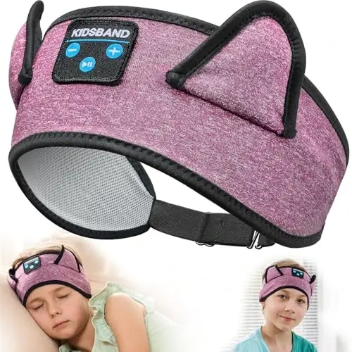 Bolalar uchun naushniklar, bolalar, chaqaloqlar, yosh bolalar uchun Bluetooth bosh tasmali naushniklar. Uy, samolyot va avtomobil sayohatlari uchun bolalar uchun bosh tasmali naushniklar, simli ijro etish 3,5 MM raz'em, simsiz va simli ijro etish - 1