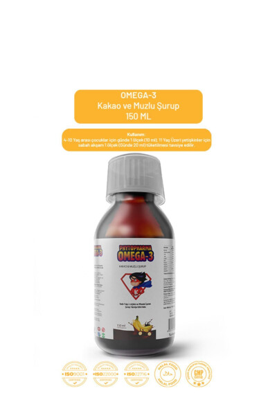 Bolalar uchun Omega 3 Multi sirop Kakao va Banana ta'mli 150 ml - 2