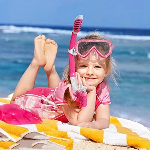 Bolalar uchun Snorkeling to'plami, Bolalar uchun suv osti maskasi, tumanlanmaydigan suzish ko'zoynaklari va quruq snorkel, yosh o'g'il va qizlar uchun 4-14 yoshli bolalar uchun Snorkeling jihozlari - 7