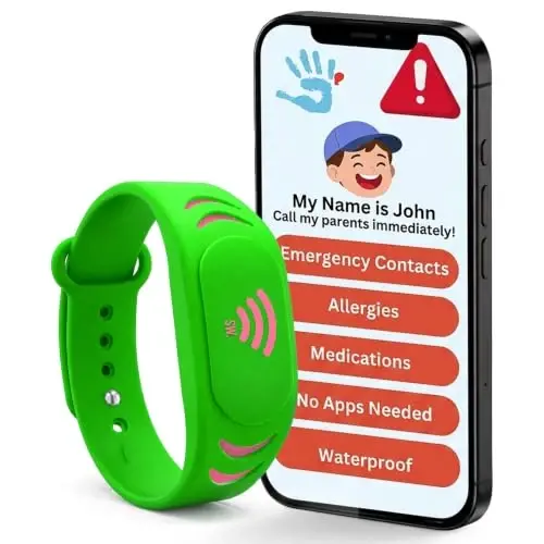 Bolalar uchun sozlanishi mumkin bo'lgan ID bilaguzuk – NFC Smart xavfsizlik tasmasi 