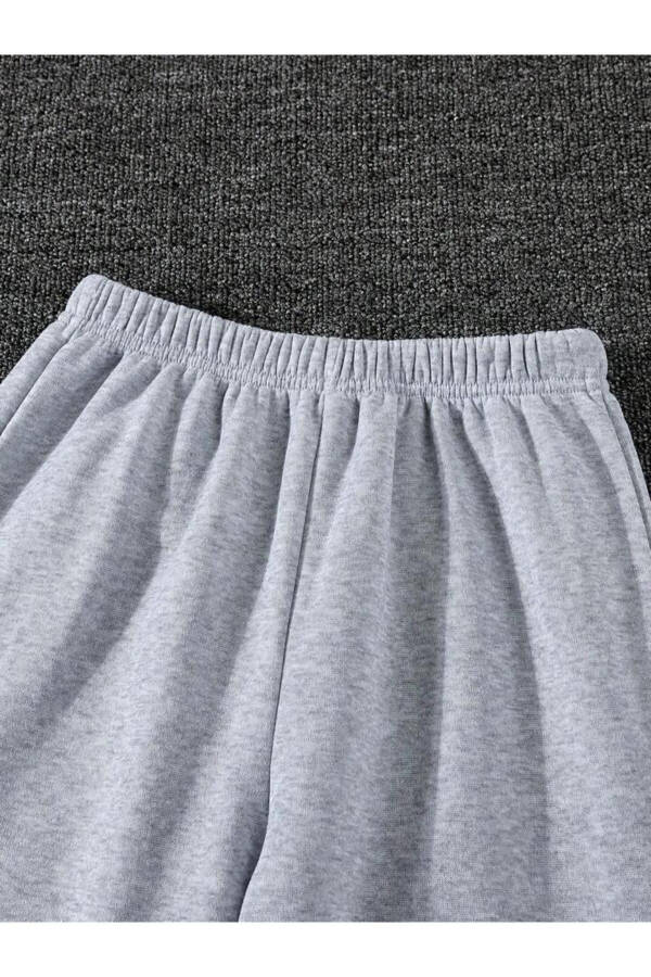Bolalar uchun tabassumli bosma bilan 2 ta jogger shim - 8