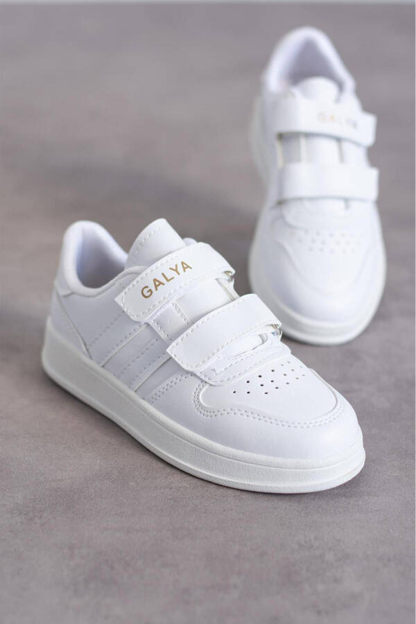 Bolalar uchun Velcro oq chaqaloq sport poyabzallari - 1