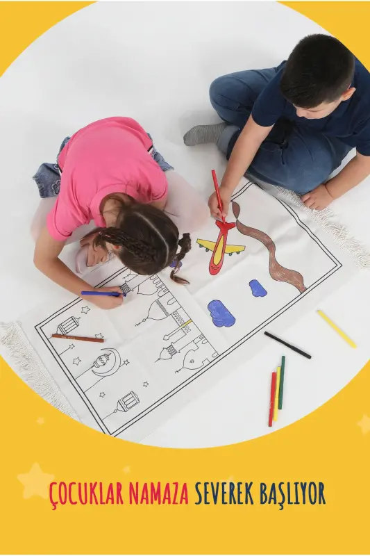 Bolalar uchun yuviladigan rasm chizish to'plami Qizil - 6