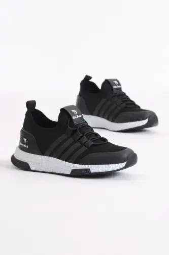 Bolalar Unisex Qora Oq Sport poyabzali Tbqnt-Qora Oq - 1