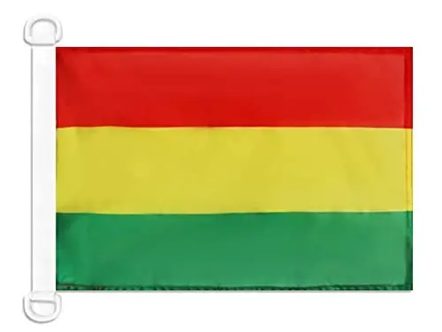 Bolivia Civil Ensign NAUTICAL Flag 18'' x 12'' - Bolivian merchant flags 30 x 45 cm. - Banner 12x18 in for boat - AZ FLAG 