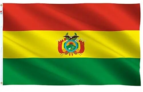Bolivia Flag 3x5 Ft Large-Outdoor indoor Both Sides 100D Polyester Canvas Header Brass Grommets for Easy Display, 3' x 5' Bolivian National Flags - rhungift