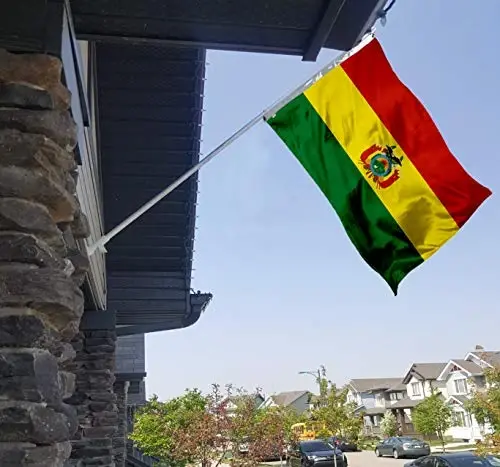 Bolivia Flag 3x5 Ft Large-Outdoor indoor Both Sides 100D Polyester Canvas Header Brass Grommets for Easy Display, 3' x 5' Bolivian National Flags - 6