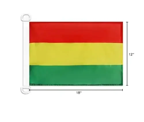 Bolivia Civil Ensign NAUTICAL Flag 18'' x 12'' - Bolivian merchant flags 30 x 45 cm. - Banner 12x18 in for boat - AZ FLAG - 5