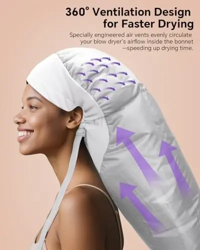 Boloye Hair Dryer Bonnet Attachment – Tezroq quritish va chuqur parvarishlash uchun 28.5