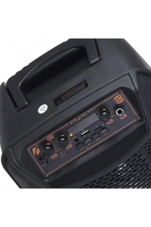 Большая караоке-колонка с микрофоном, Bluetooth, эквалайзер, сабвуфер, усиленный бас. - 7