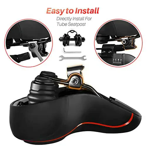 Большое велосипедное седло для Peloton Bike & Bike+, Комфортная подушка для сиденья, совместимая с Peloton, дорожными или тренировочными велосипедами, Замена широкого седла для велосипеда для мужчин и женщин, Аксессуары для Peloton - 6