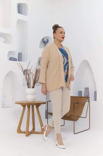 Большой размер норковая куртка майка двойка - 6