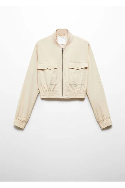 Bomber Jacket with Pockets - 3