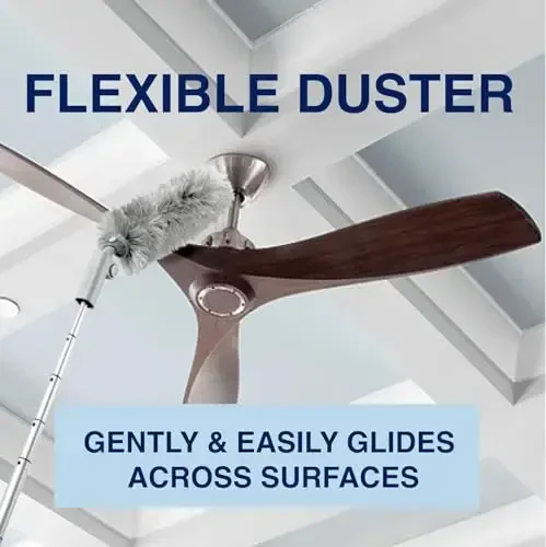 Bona High Performance Dusting System - 1 Extendable Handle, 3 Disposable Dusters, 1 Reusable Duster, & 1 Storage Bag - Extendable Dusting Kit - 3