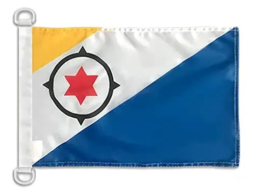 Bonaire NAUTICAL Flag 18'' x 12'' - Bonaire flags 30 x 45 cm. - Banner 12x18 in for boat - AZ FLAG - 1