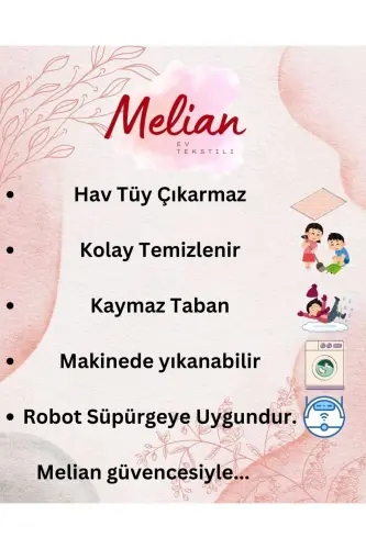 Boncuk Fil Suyagi Rangi Sirpanmaydigan Taglik Kabartmali Yuviladigan Xona Salon Koridor Oshxona Gilam Yo'lak-fil suyagi rangi - 5