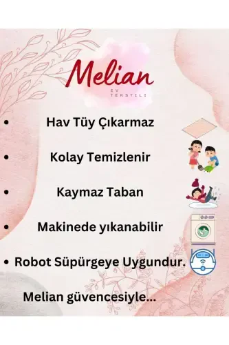 Boncuk Fil Suyagi Rangi Sirpanmaydigan Taglik Kabartmali Yuviladigan Xona Salon Koridor Oshxona Gilam Yo'lak-fil suyagi rangi - 5