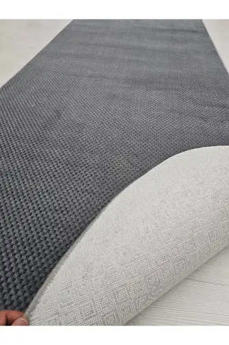 Boncuk Kaymaz Taban Oda Salon Koridor Mutfak Halı Yolluk Antrasit-ANTRASİT - 2