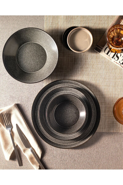 Bondy 6-Piece 24-Piece Dinner Set - Dark Gray - 2