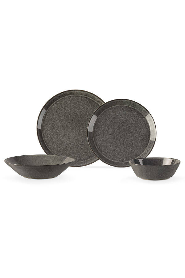 Bondy 6-Piece 24-Piece Dinner Set - Dark Gray - 7