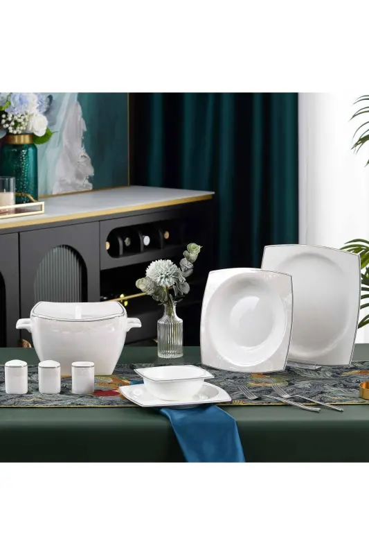 Bone Collection 60 Piece Square Dinner Set - 2