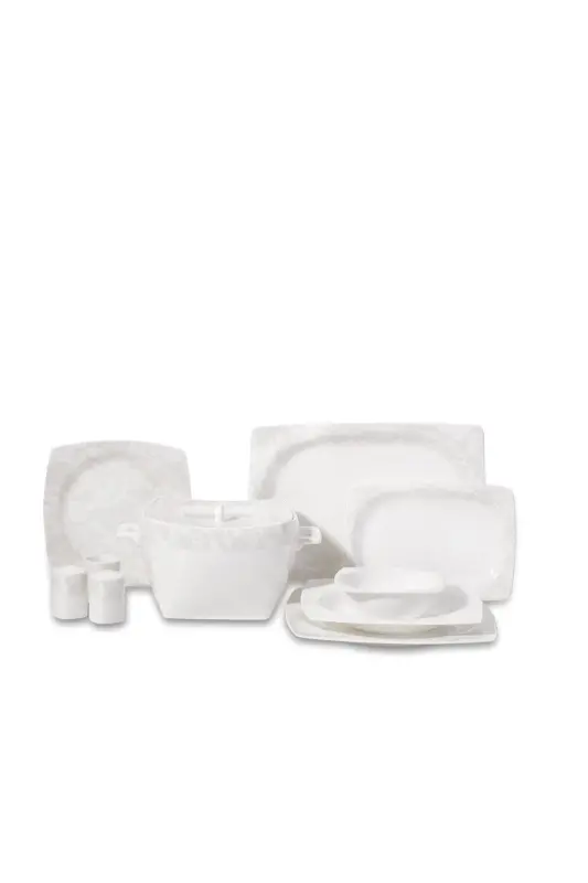 Bone Selection 60 dona kvadrat shaklli ovqat to'plami - KORKMAZ