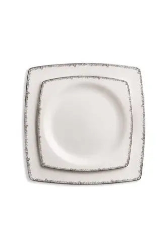 Bone Selection 60 Piece Square Dinner Set - KORKMAZ (1)
