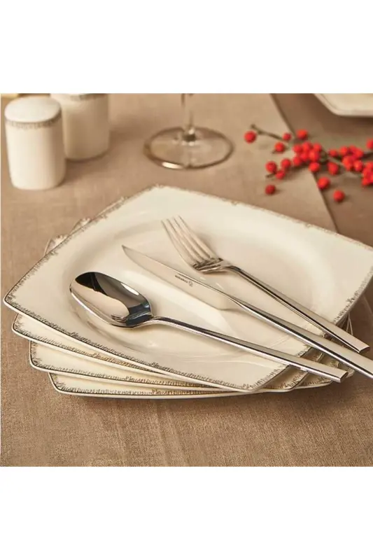 Bone Selection 60 Piece Square Dinner Set - 3