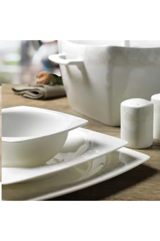 Bone Selection 60 Piece Square Dinner Set - 5