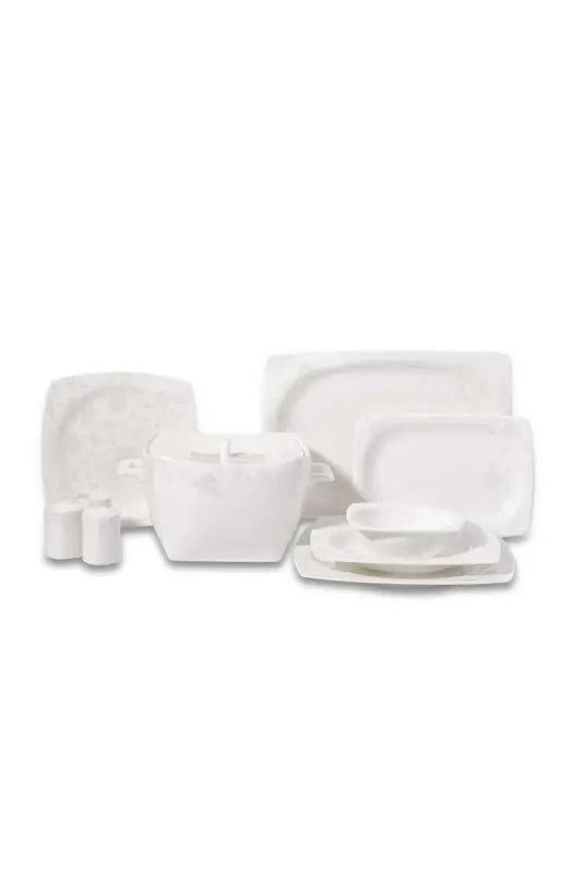 Bone Selection 60 Piece Square Dinner Set - 2