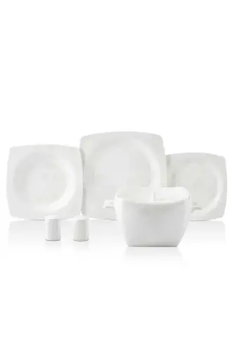Bone Selection 60 Piece Square Dinner Set - 3