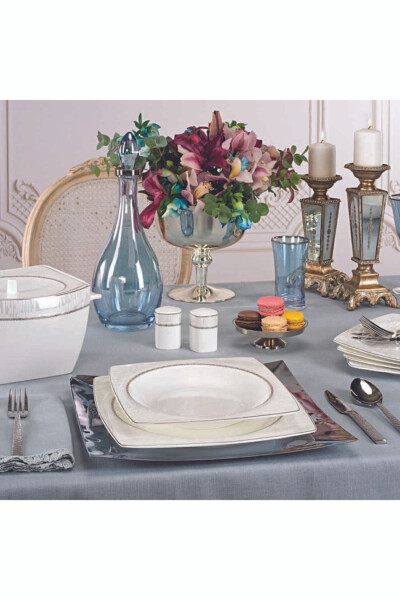 Bone Selection 60 Piece Square Dinner Set - 3