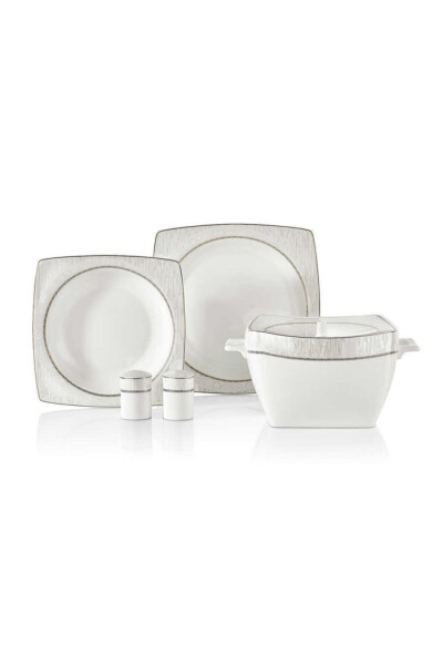 Bone Selection 60 Piece Square Dinner Set - 4