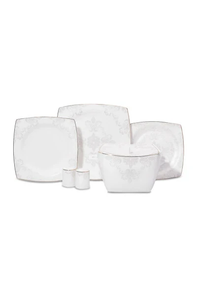 Bone Selection 60 Piece Square Dinner Set - KORKMAZ
