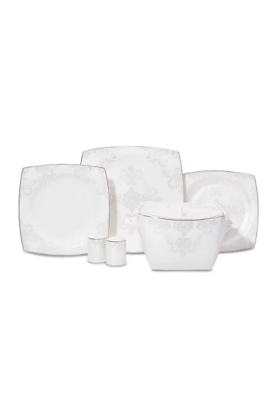 Bone Selection 60 Piece Square Dinner Set - 9