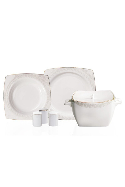 Bone Selection 60 Piece Square Dinner Set - 4